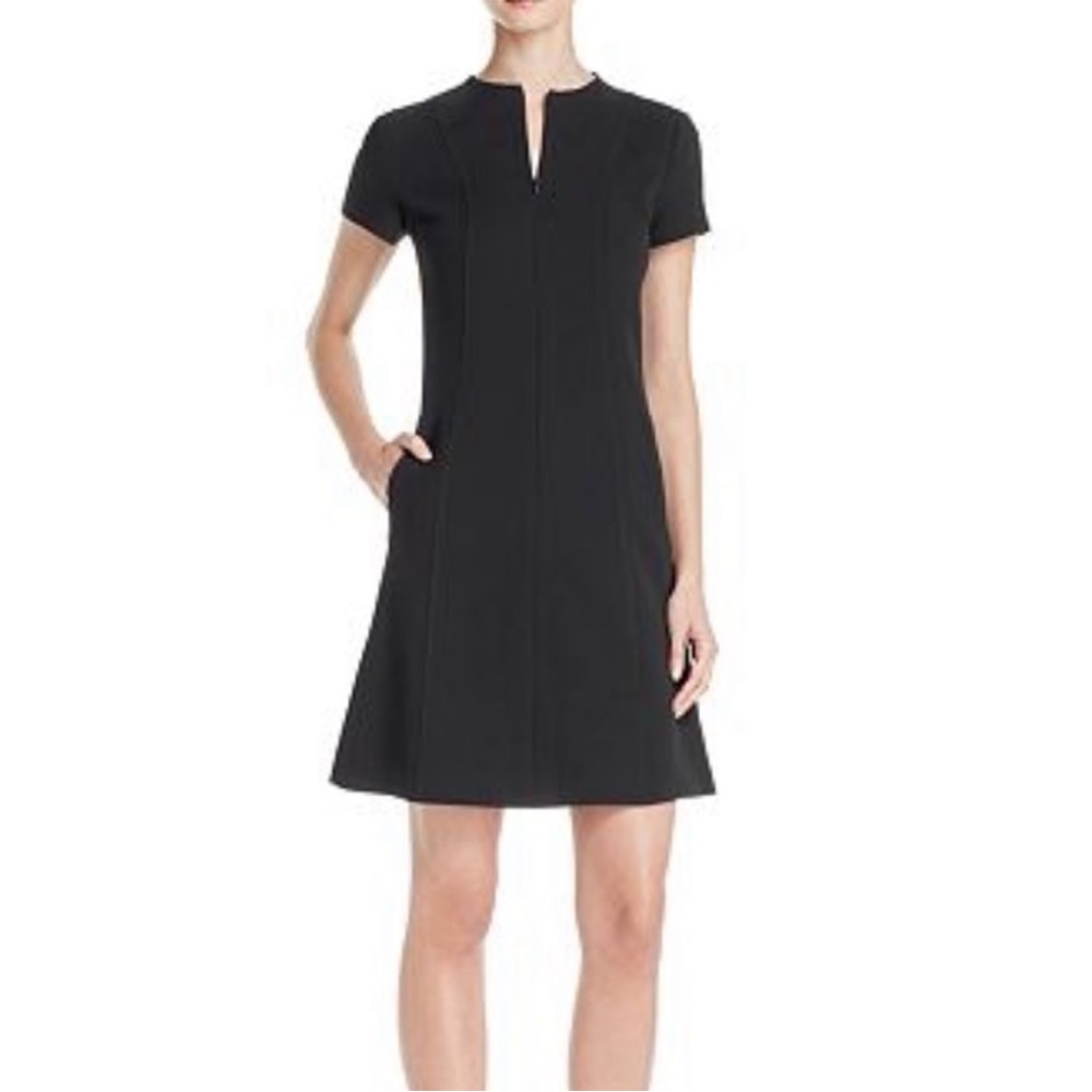 NWT new with tags Theory Apalia black dress crepe size 4